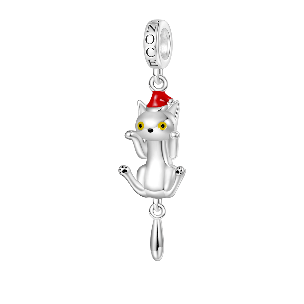 Gnoce Christmas Cute Cat Pendant Dangle Charm_1