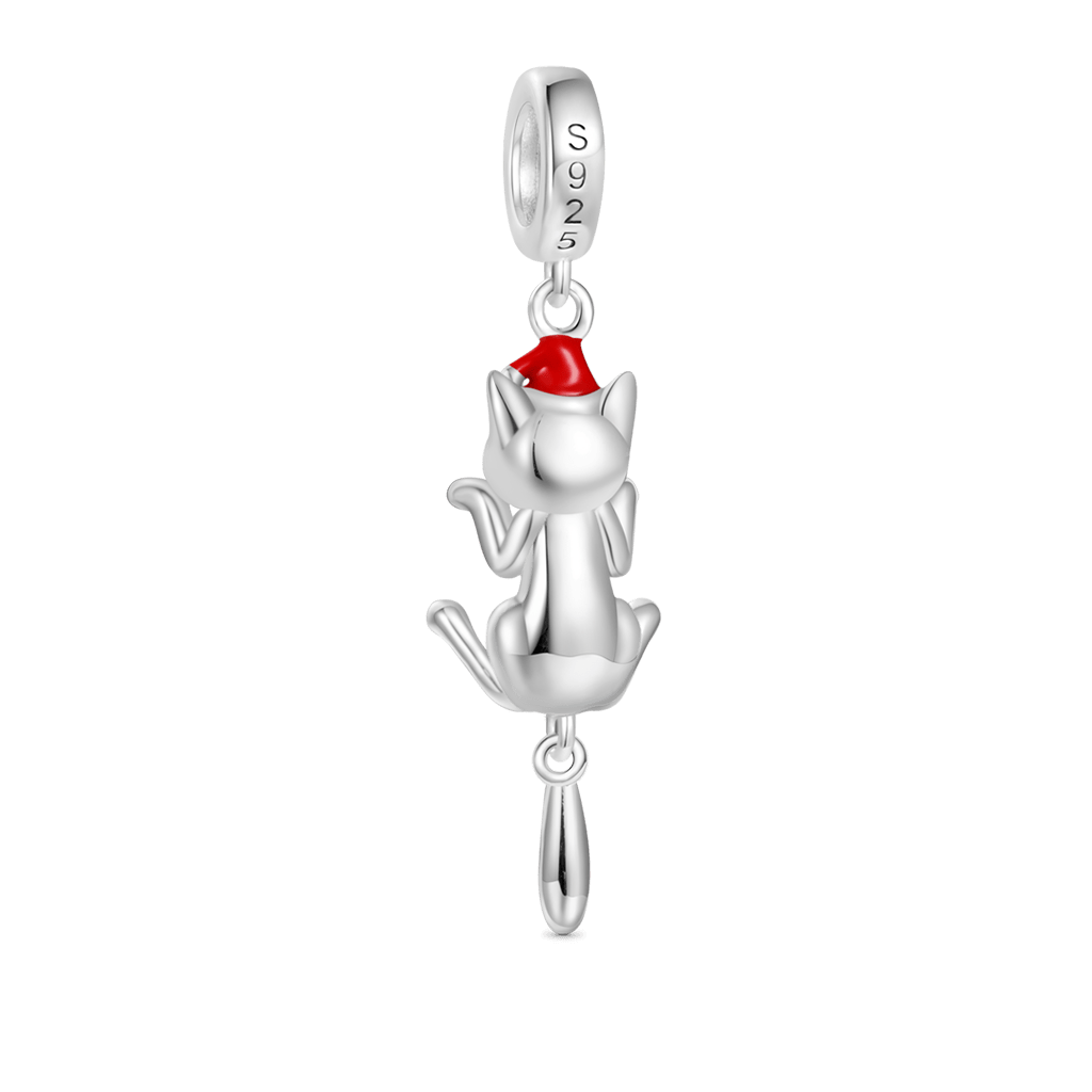 Gnoce Christmas Cute Cat Pendant Dangle Charm_2