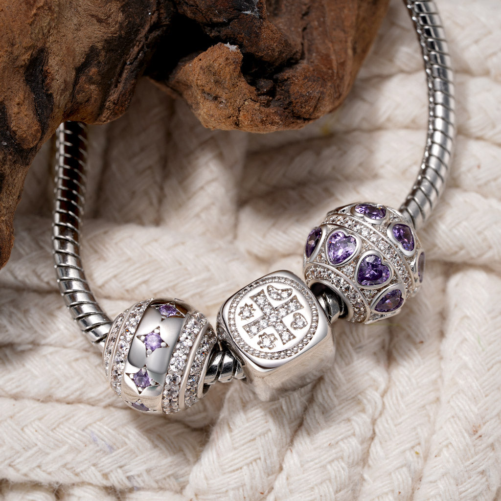 Gnoce Shiny Cross Square Charm_3