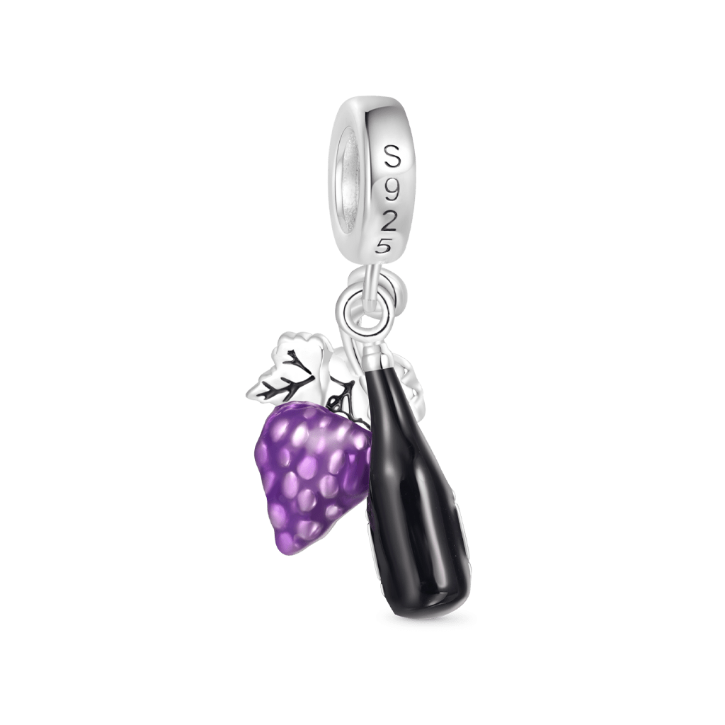 Gnoce Grape & Wine Pendant Dangle Charm_2
