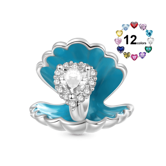 Gnoce Shell Heart Birthstone Charm_1