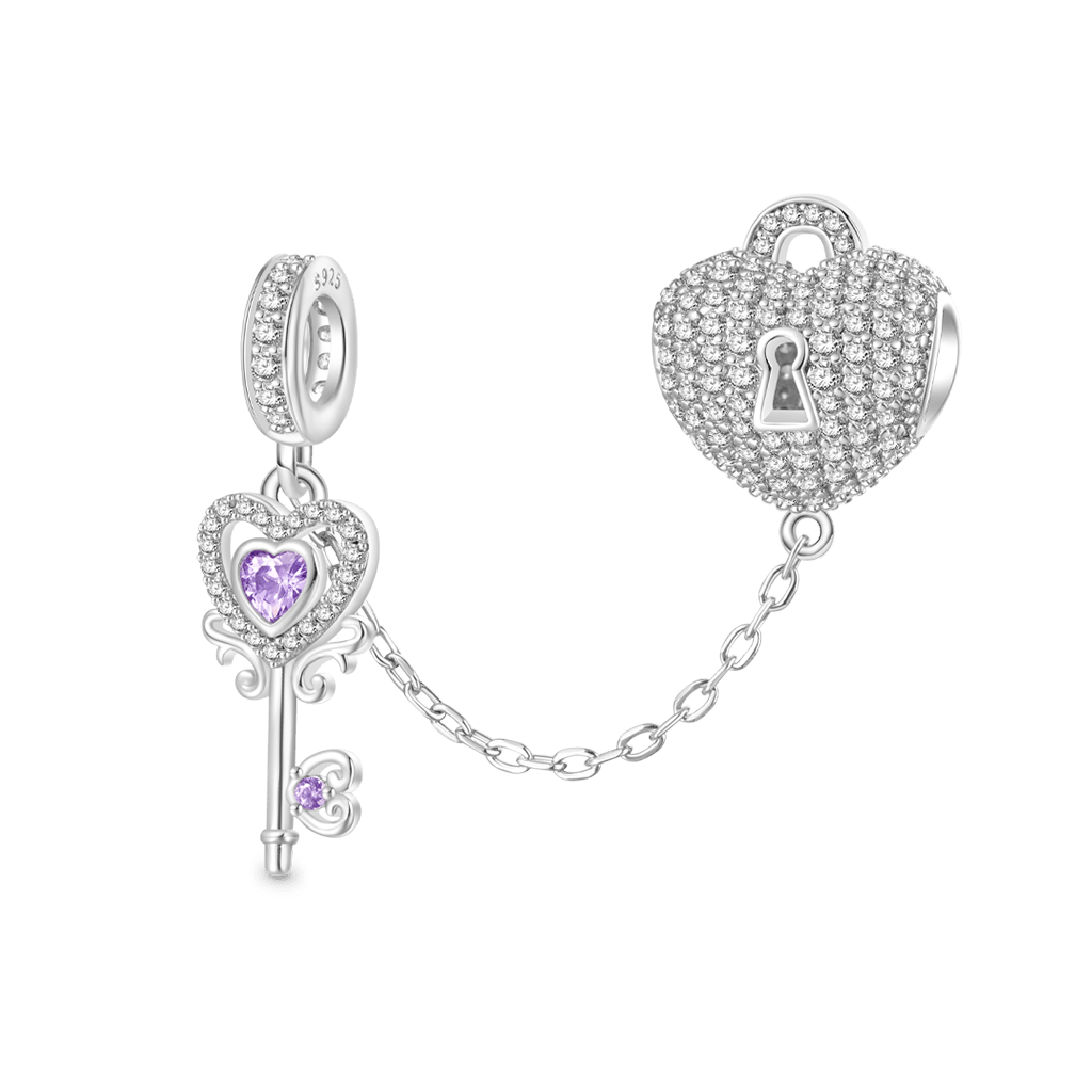 Gnoce The Key To My Heart Birthstone Pendant Dangle Charm_2