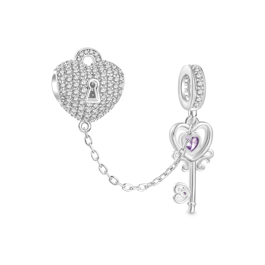 Gnoce The Key To My Heart Birthstone Pendant Dangle Charm_3