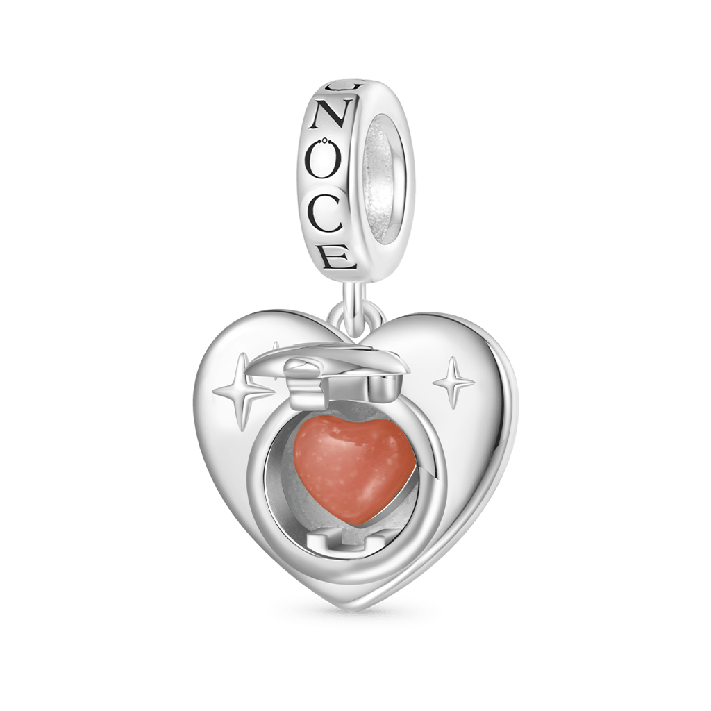 Gnoce Valentine's Day Beating Heart Engravable Pendant Dangle Charm_2