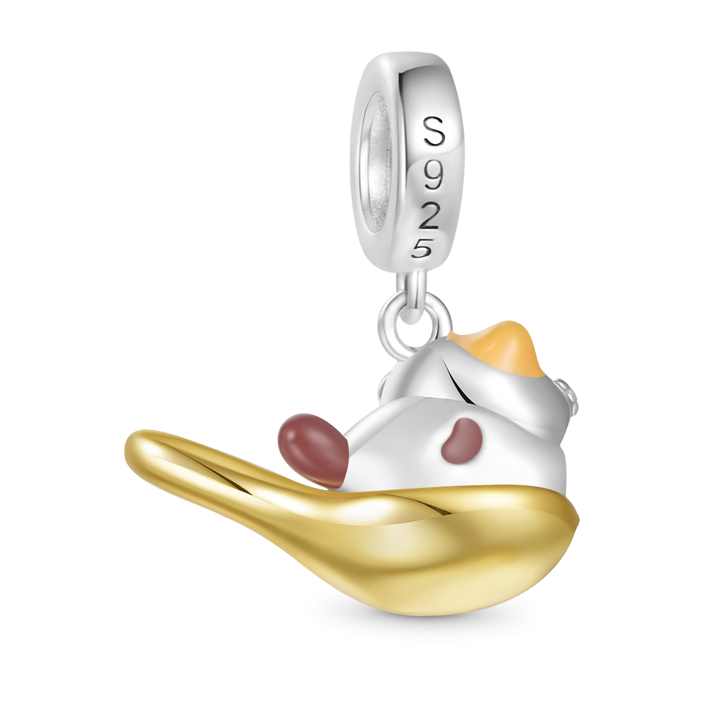 Gnoce Muffin In a Spoon Pendant Dangle Charm_2