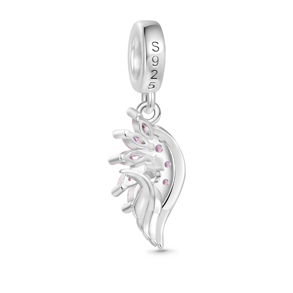 Gnoce Heaven Blessing Angel Wings Birthstone Pendant Dangle Charm_2