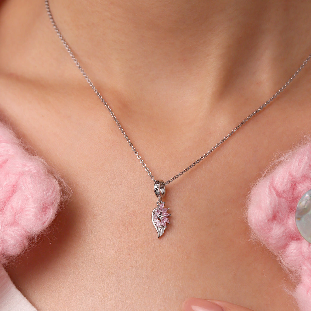 Gnoce Heaven Blessing Angel Wings Birthstone Pendant Dangle Charm_6