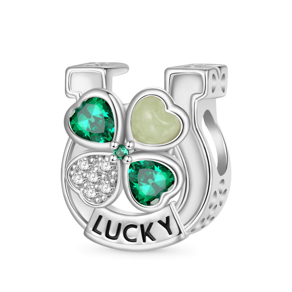 Gnoce St. Patrick's Day Rotating Four Leaf Clover Charm_2