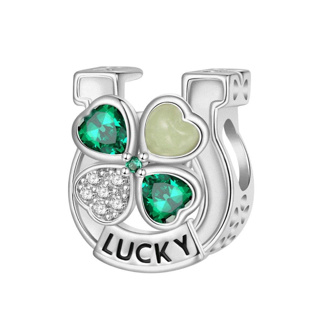 Gnoce St. Patrick's Day Rotating Four Leaf Clover Charm_1