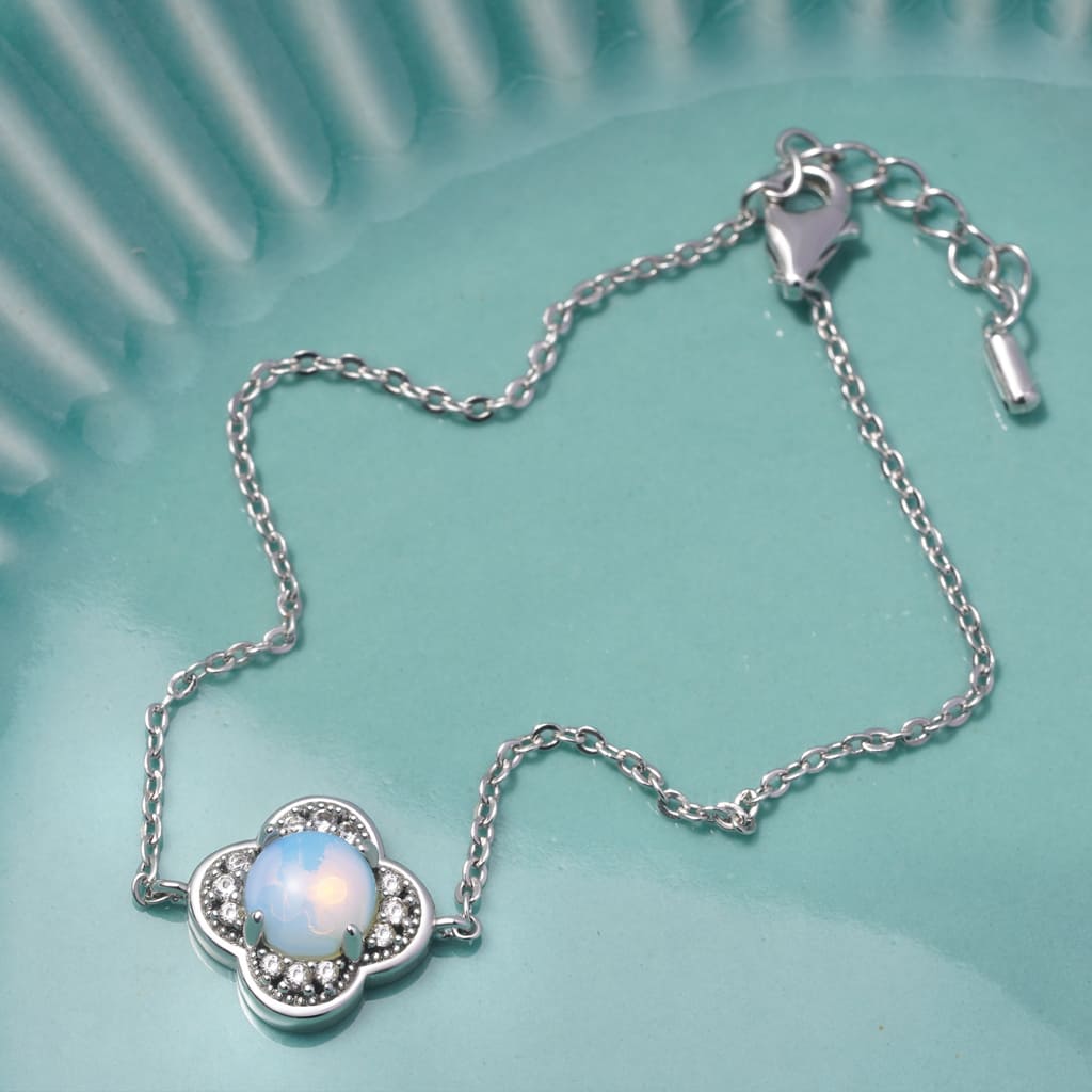 Gnoce Four Leaf Clover Moonstone Bracelet_2