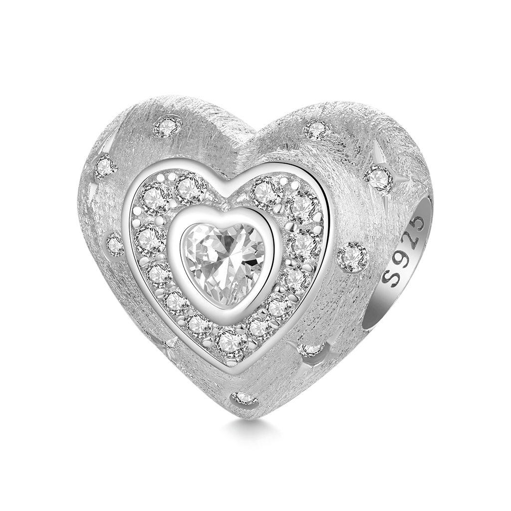 Gnoce Shining Frosted Heart Charm_1