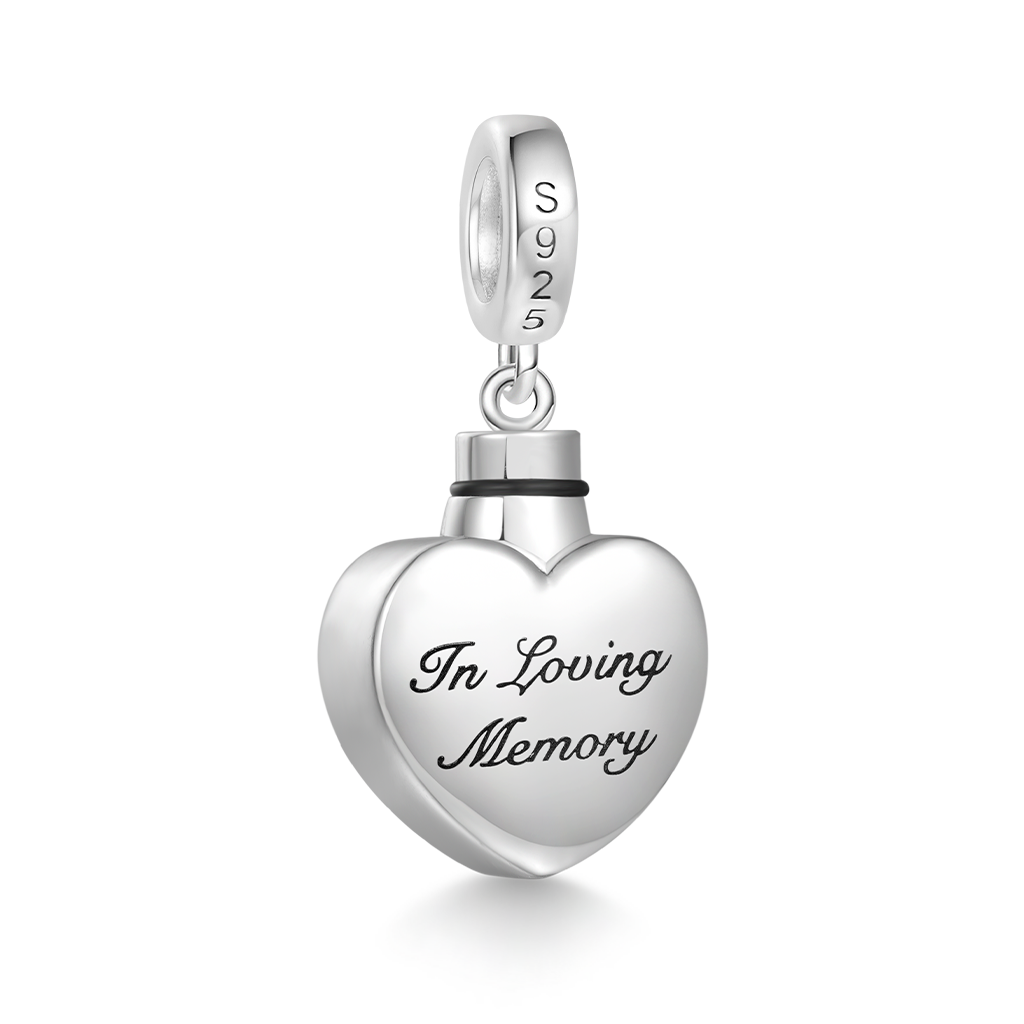 Gnoce Memorial Angel Urn Ashes Heart Pendant Dangle Charm_4
