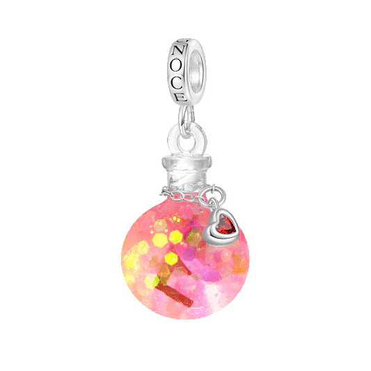 Gnoce Letter Love Sequin Luminous Quicksand Bottle Pendant Dangle Charm_1