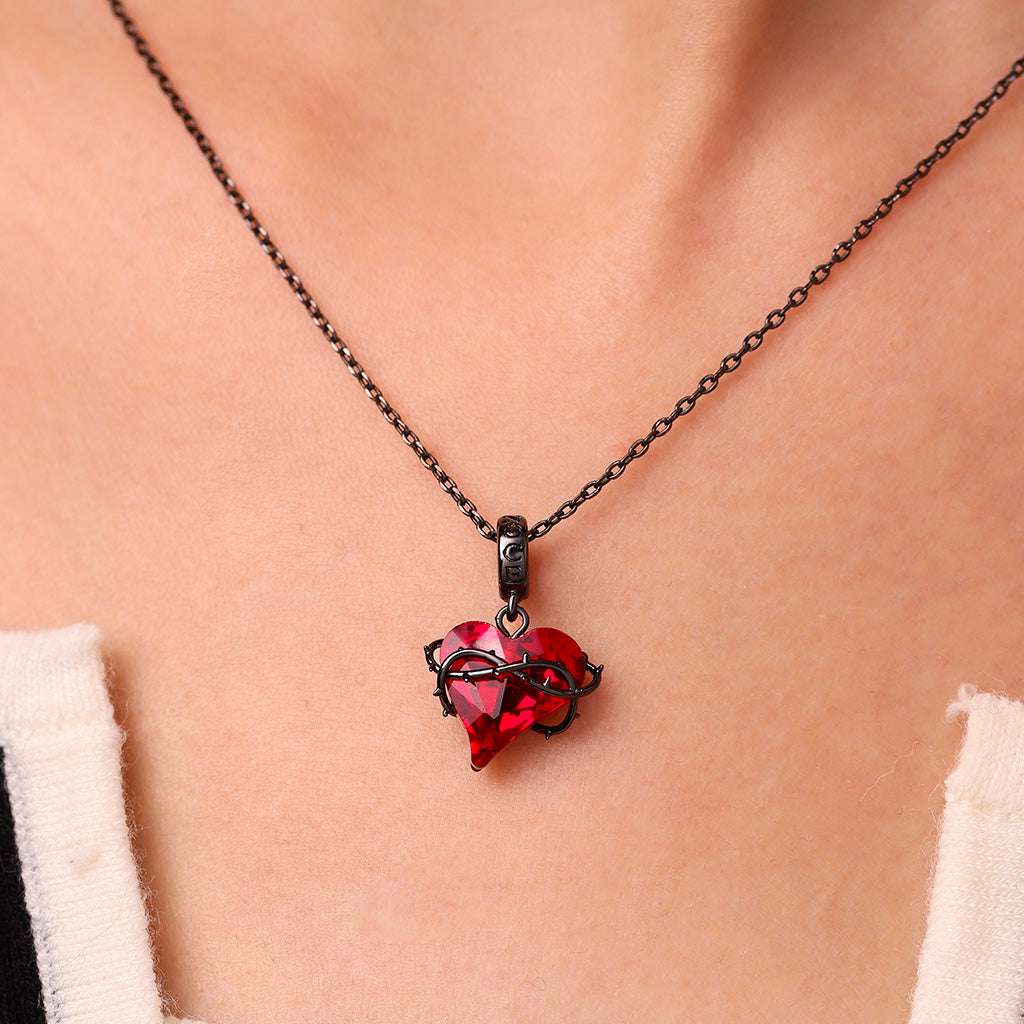 Gnoce Dark Heart of Thorns Pendant Dangle Charm_5