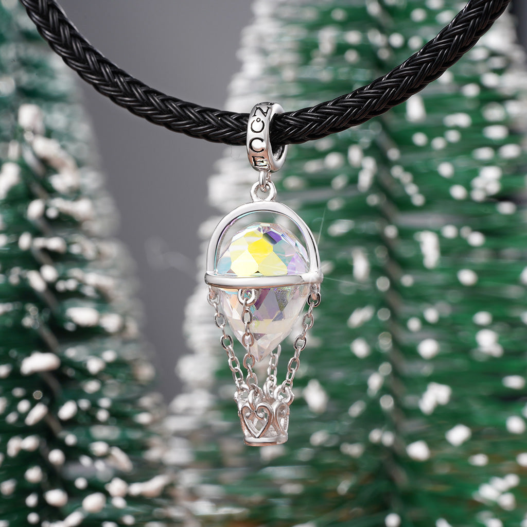 Gnoce Crystal Hot Air Balloon Pendant Dangle Charm_3
