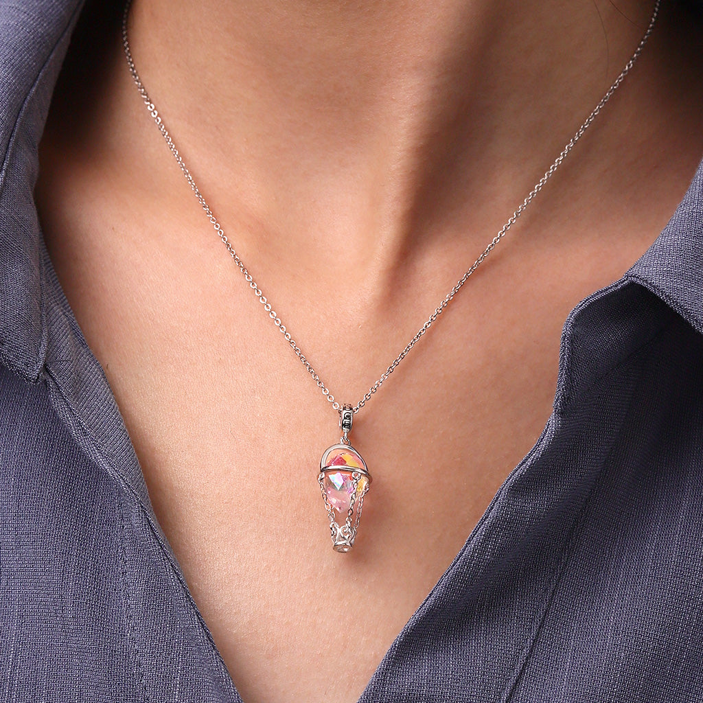 Gnoce Crystal Hot Air Balloon Pendant Dangle Charm_5
