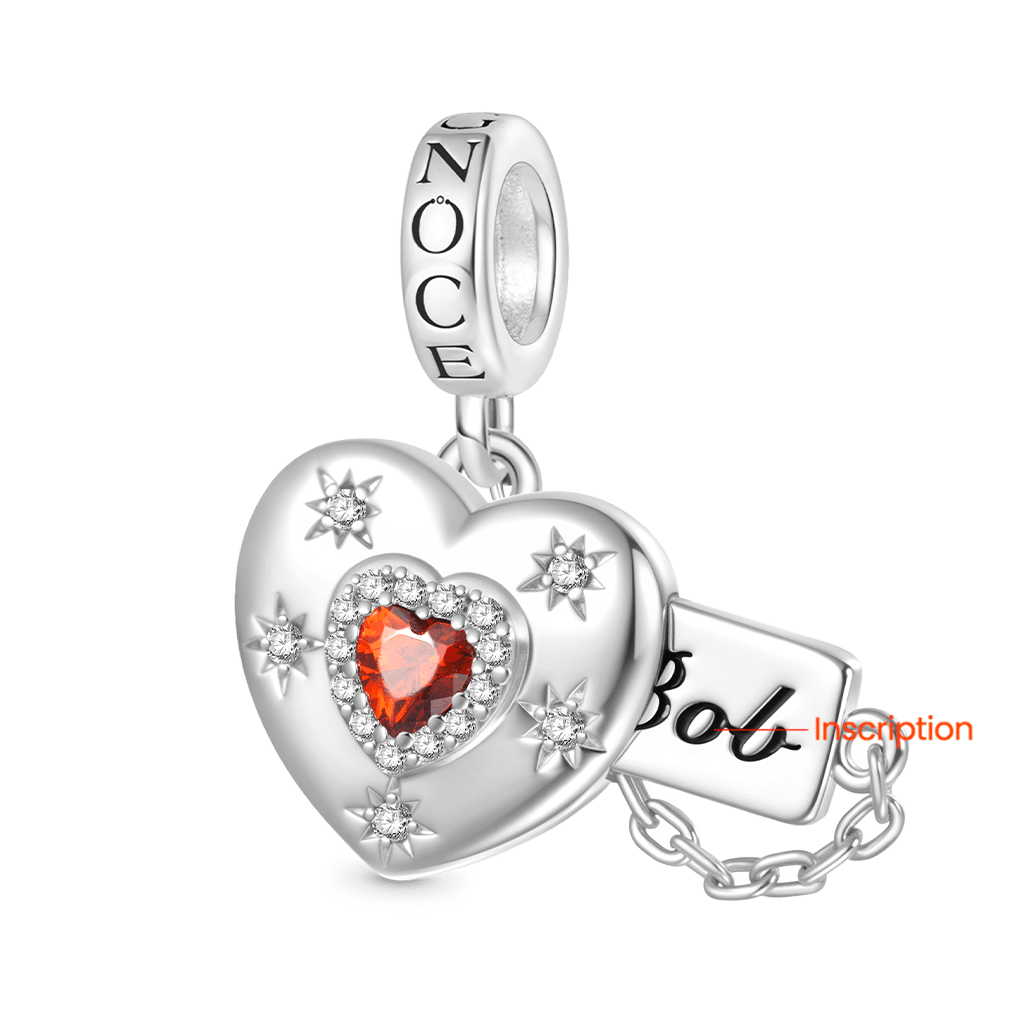 Gnoce Valentine's Day Love Engravable Removable Card Pendant Dangle Charm_2