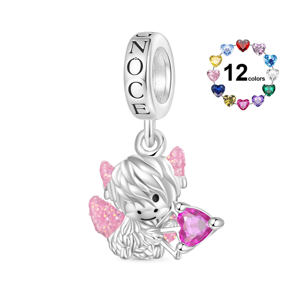 Gnoce Valentine's Day Highland Cattle Cupid's Arrow Pendant Dangle Charm_2