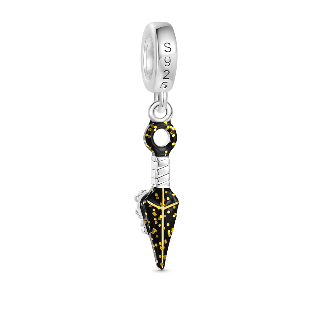 Gnoce Kunai Style Cherry Blossom Throwing Knives Pendant Dangle Charm_2
