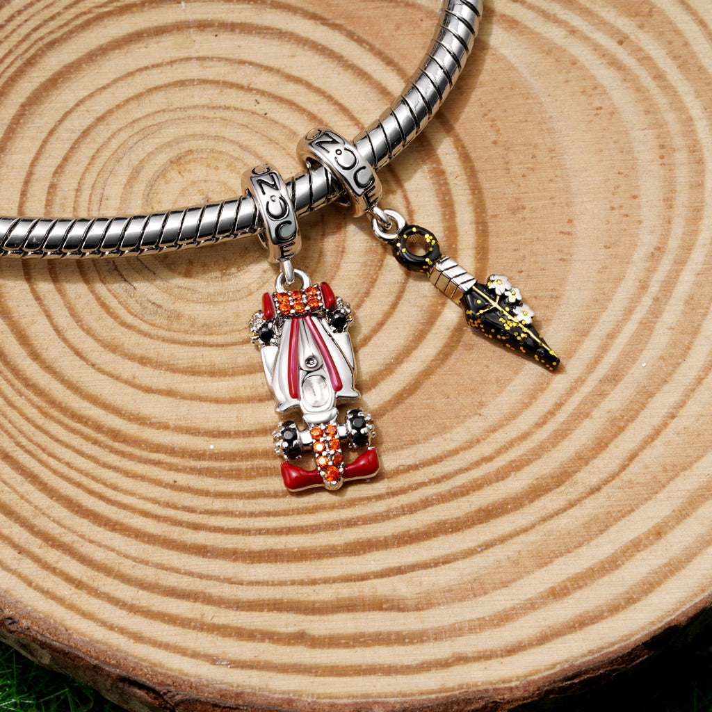 Gnoce Kunai Style Cherry Blossom Throwing Knives Pendant Dangle Charm_3