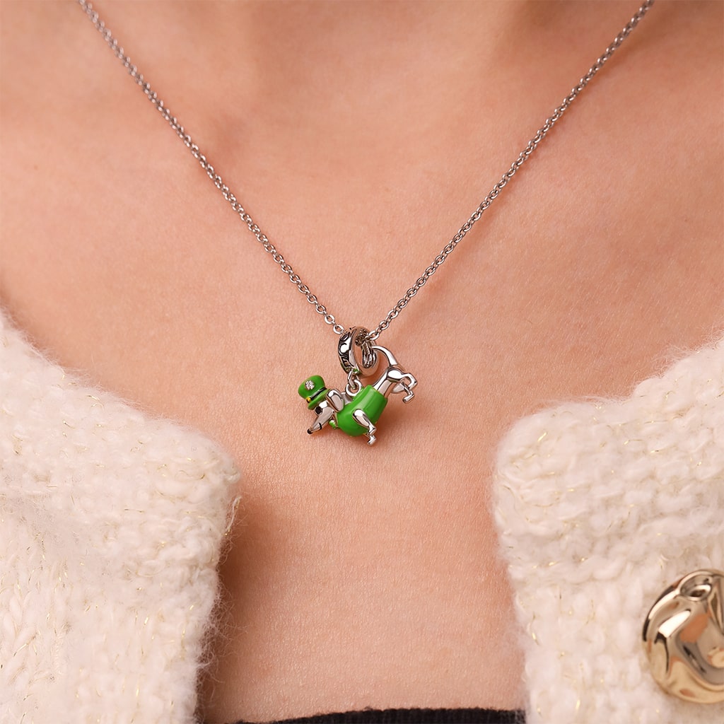 Gnoce St. Patrick's Day Dachshund Pendant Dangle Charm_5