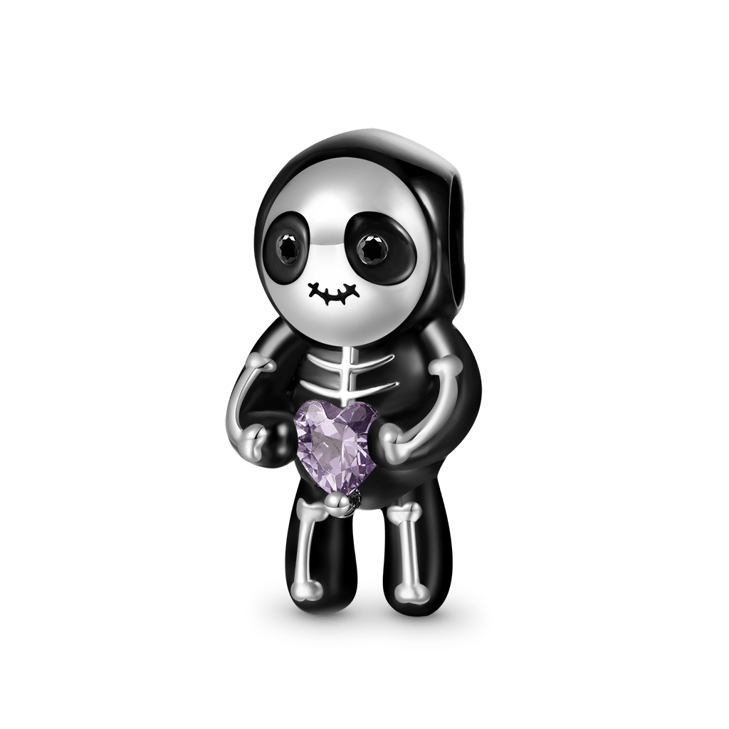 Gnoce Halloween Skull Skeleton Embraces Love Charm_2