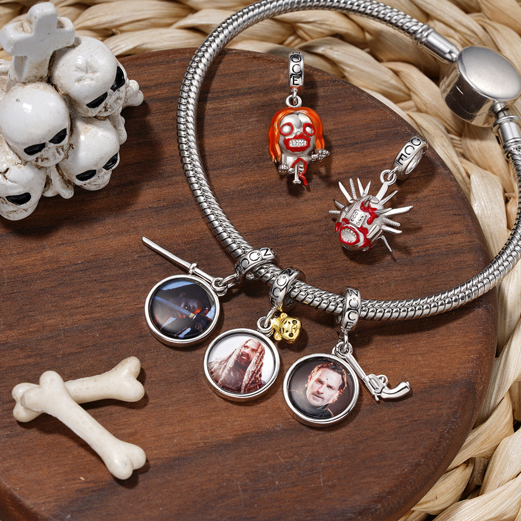 Gnoce Walking Dead King Ezekiel & Shiva Pendant Dangle Charm_3