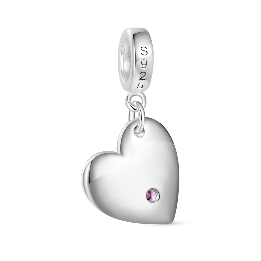 Gnoce SISTER Heart Birthstone Pendant Dangle Charm_2