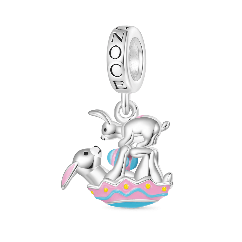 Gnoce Happy Easter Eggs Kissing Bunny Charm_1