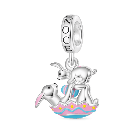 Gnoce Happy Easter Eggs Kissing Bunny Charm_1