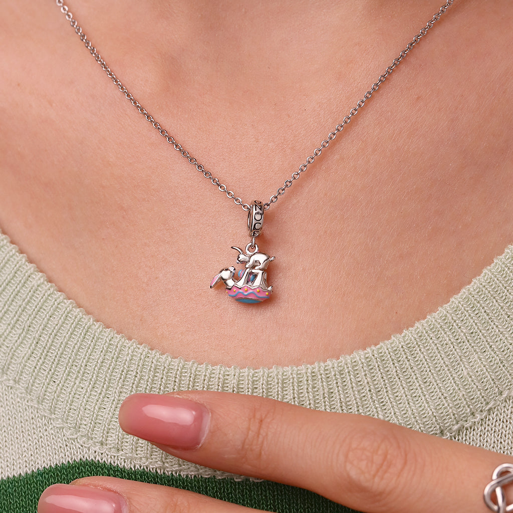 Gnoce Happy Easter Eggs Kissing Bunny Charm_5