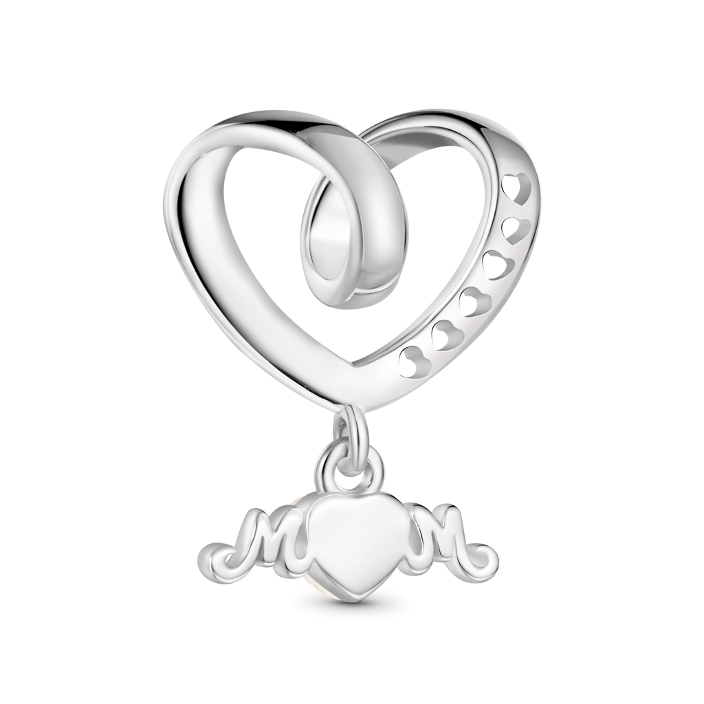 Gnoce Engravable 'I love you' MoM Glow-in-the-Dark Heart Charm_3