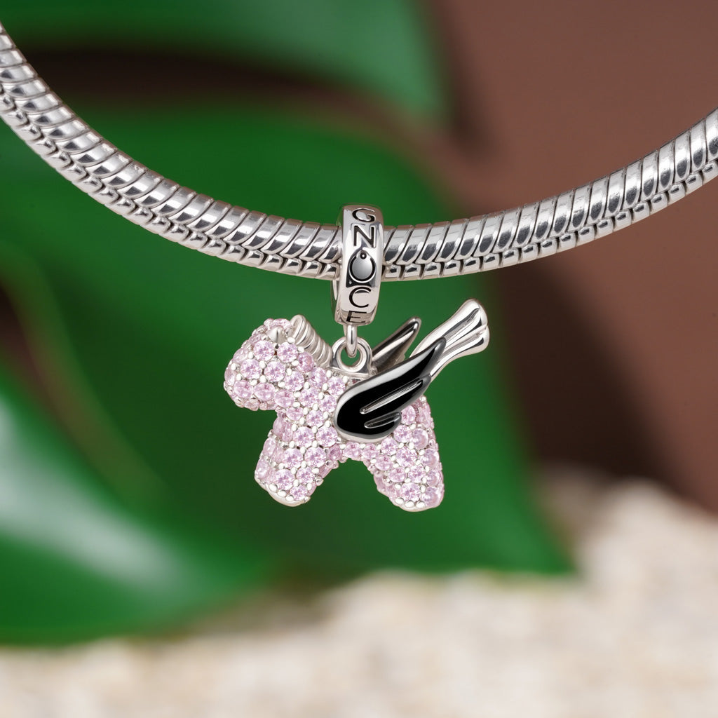 Gnoce Diamond Pave Little Pegasus Pendant Dangle Charm_4