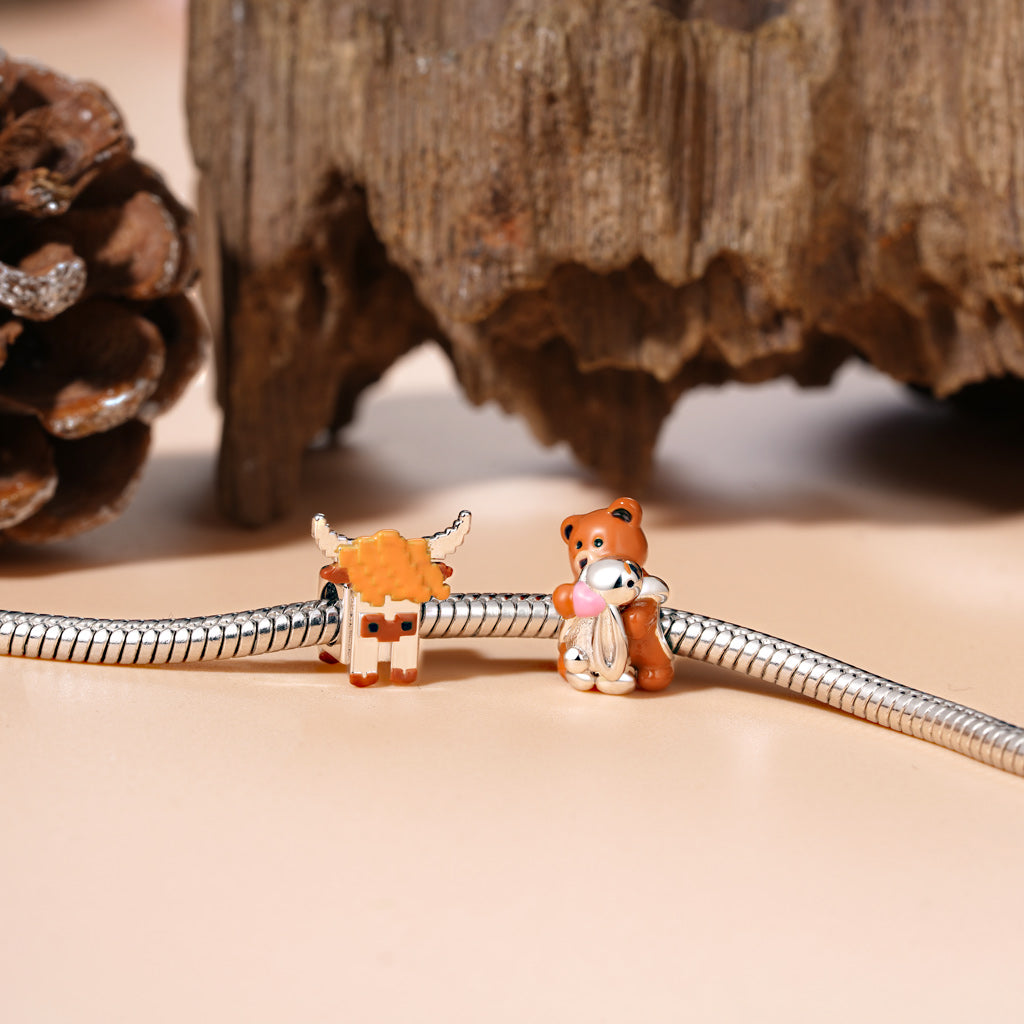 Gnoce Cute Pixel Cartoon Highland Cow Charm_3