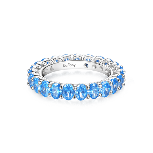 Aquamarine Oval-cut Eternity Band Ring_1