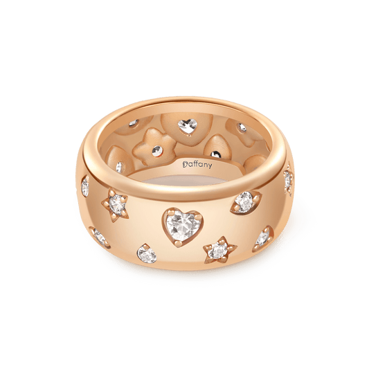 Rose Gold Color Mixed Shape Vintage Ring_1