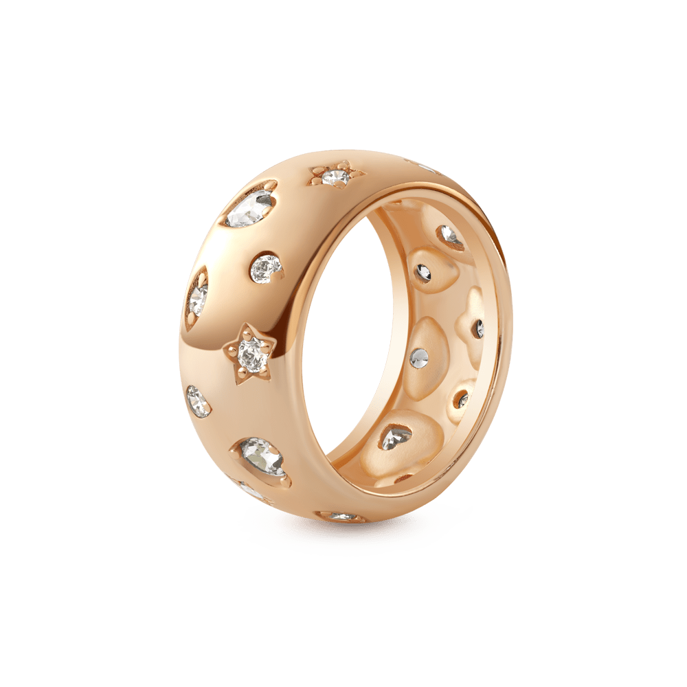 Rose Gold Color Mixed Shape Vintage Ring_2