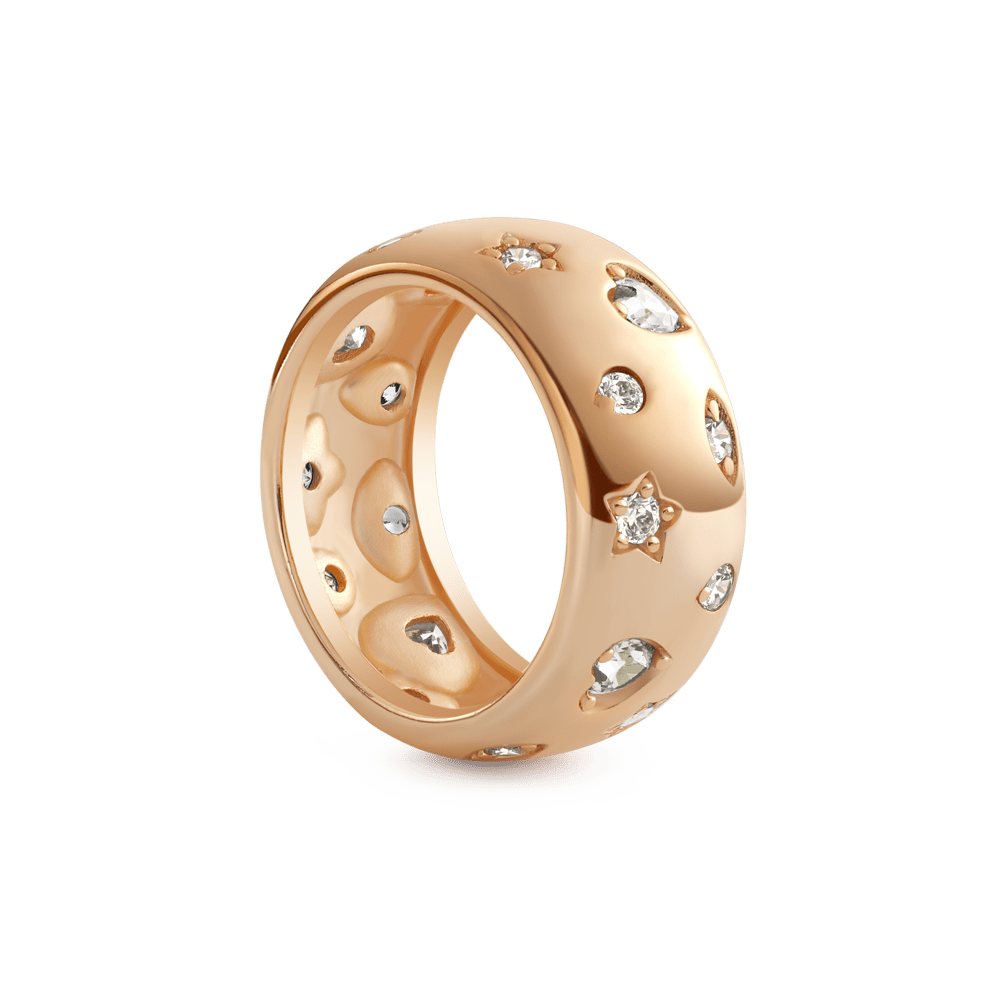 Rose Gold Color Mixed Shape Vintage Ring_3