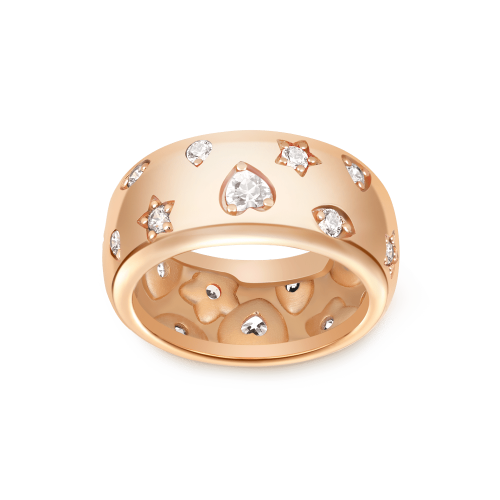 Rose Gold Color Mixed Shape Vintage Ring_4