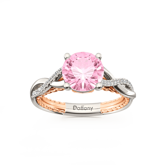 Twisted Infinity Round Cut Cathedral Engagement Ring_1