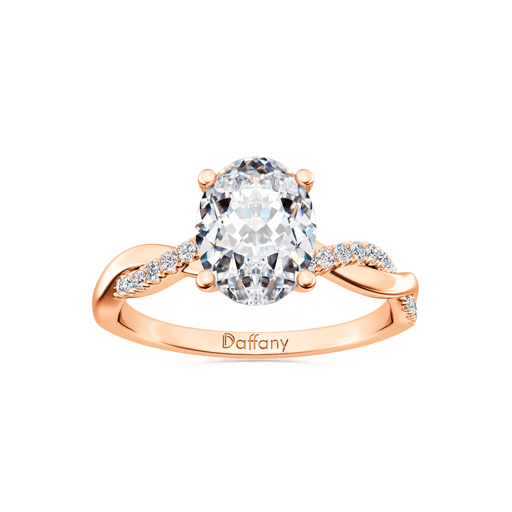 Solitaire Oval Cut Twisted Infinity Engagement Ring_1