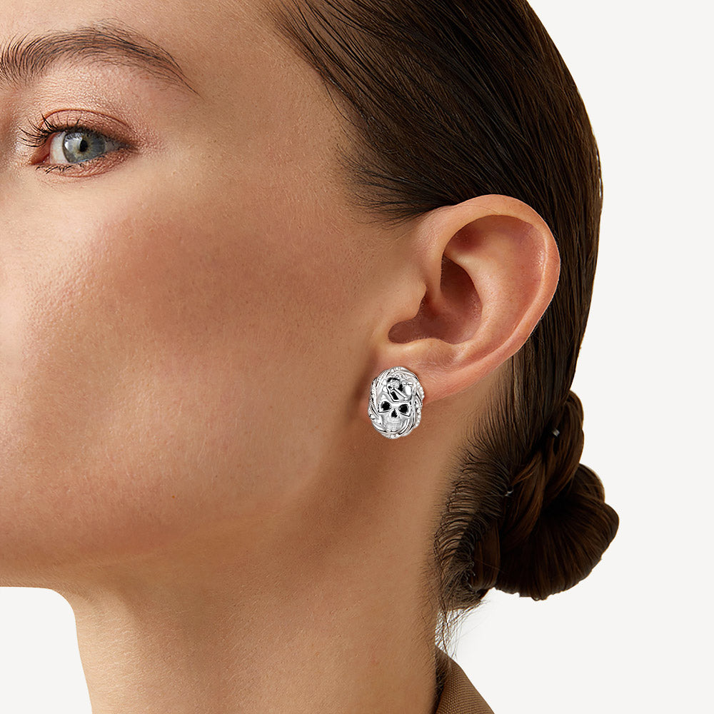 Gnoce Cable Skull Stud Earrings_4