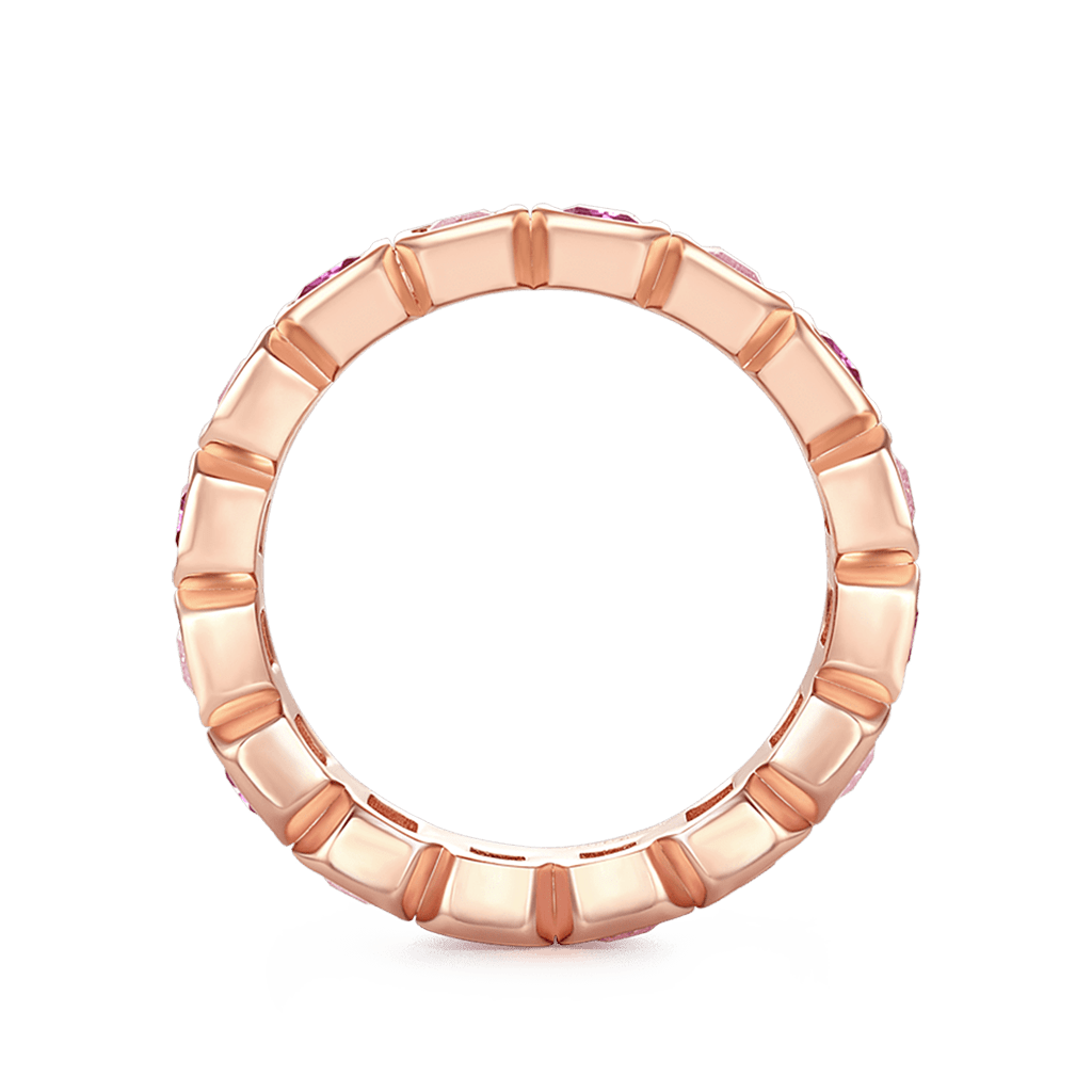 Gnoce Morganite Baguette Cut Bezel Eternity Band Ring_3