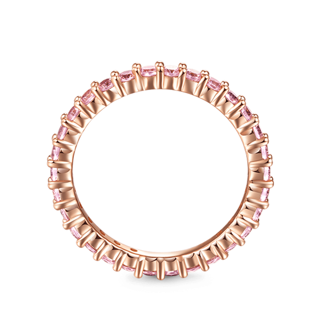 Gnoce Morganite Round-cut Statement Eternity Band Ring_4