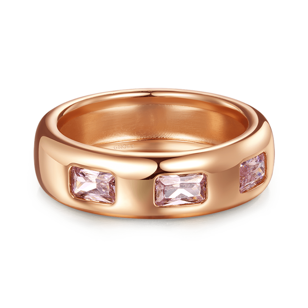 Gnoce Triple Morganite Bezel Vintage Ring_1
