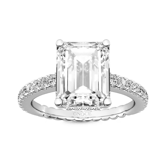 Gnoce Radiant-cut Side Stone Engagement Ring_1