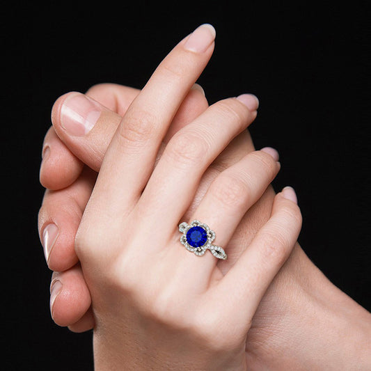 Gnoce Round Cut Vintage Birthstone Ring_7