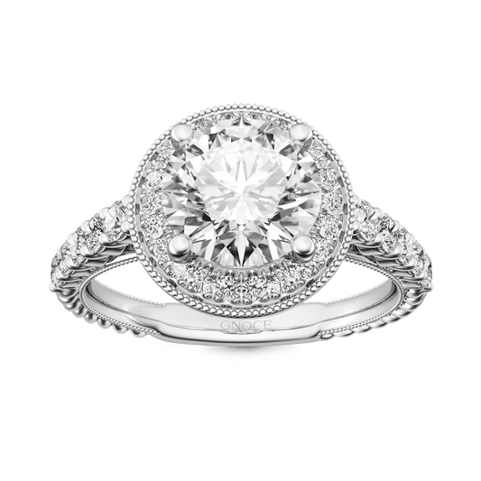 Gnoce Vintage Round Cut Halo Milgrain Engagement Ring_1