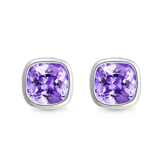 Gnoce Asscher Cut Halo Stud Earrings_1