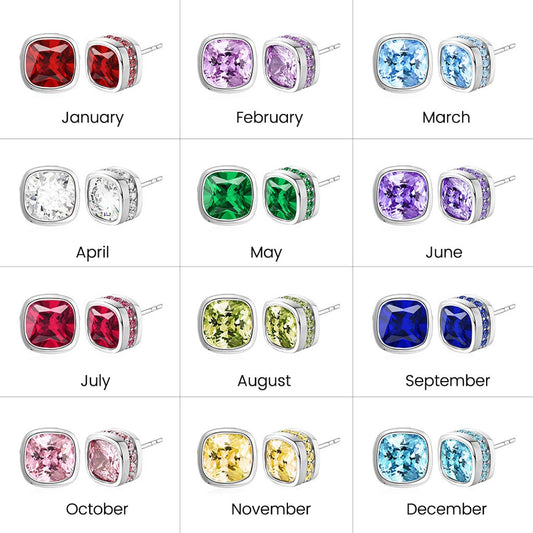 Gnoce Asscher Cut Halo Stud Earrings_6
